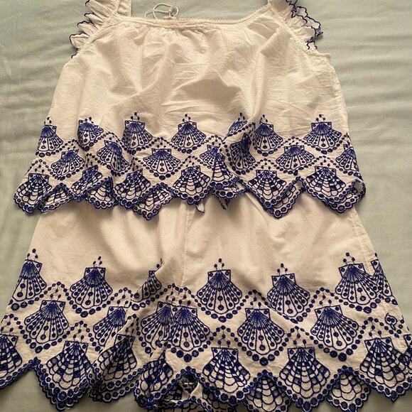 CALYPSO St. Barth Women Pajamas Set. Babydoll Button & Shorts Large. Cotton NWT - Picture 6 of 8